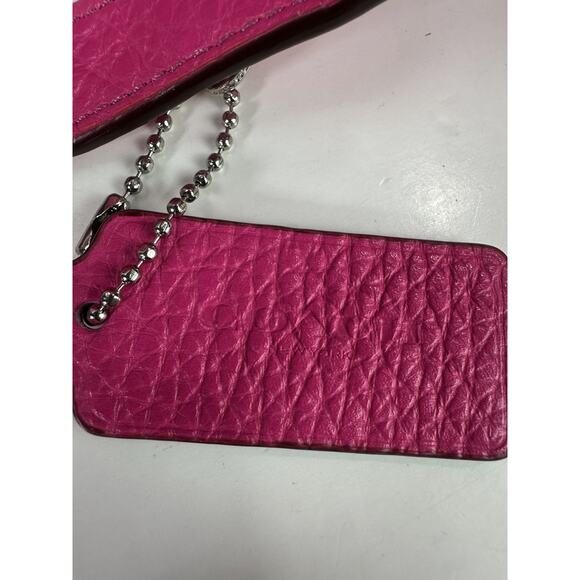 Coach Billie Pebbled Leather Backpack Purse Hot Pink Bag Turnlock Pockets - Picture 14 of 16